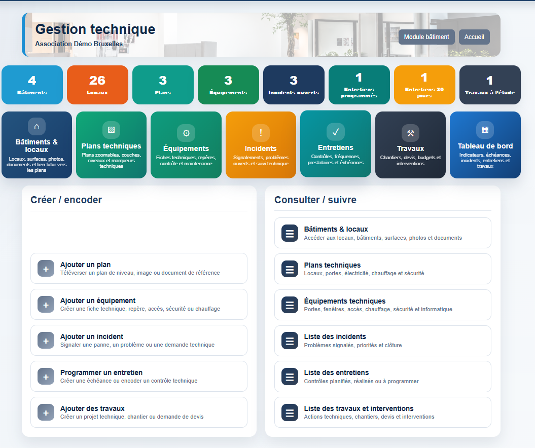 Gestion technique dans Milo