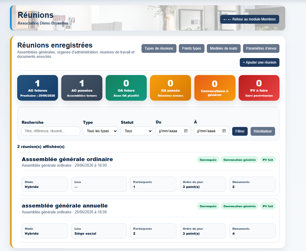 Une liste suivie