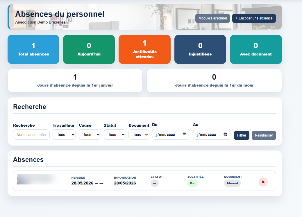 Suivre les absences